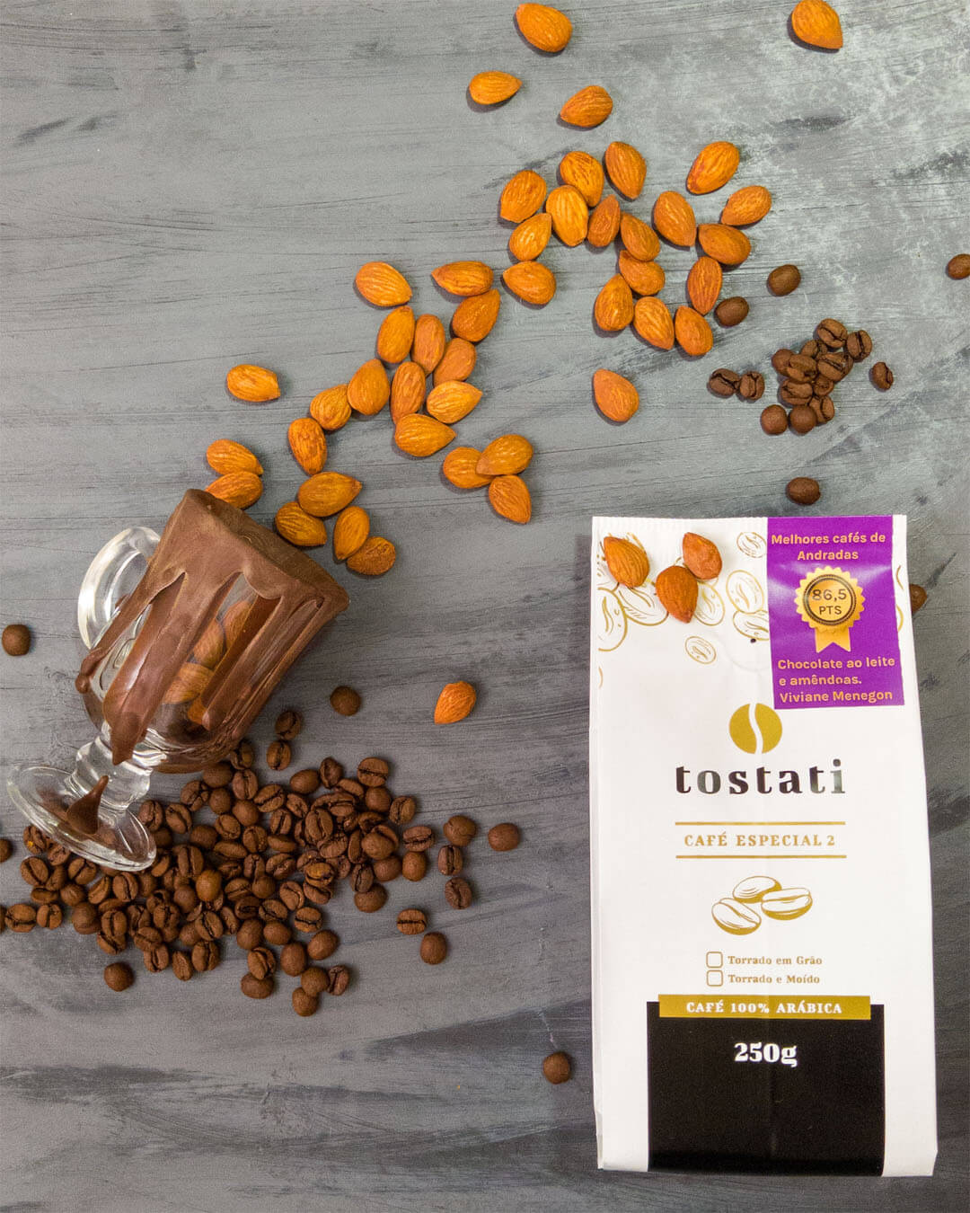 Café com sensorial de Chocolate ao Leite e Amêndoas 86,5 pontos Tostati Café com sensorial de Chocolate ao Leite e Amêndoas 86,5 pontos Tostati