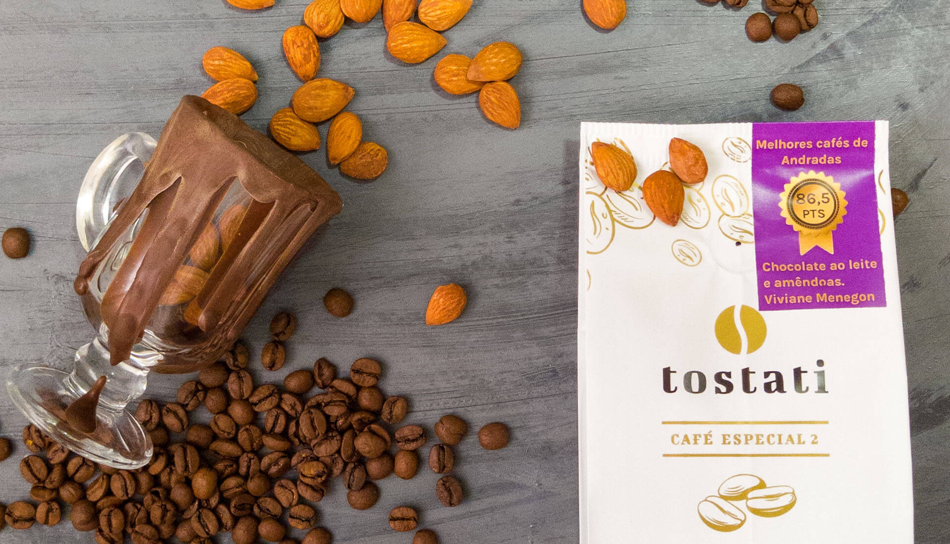 microlote de café com sensorial de Chocolate ao Leite e Amêndoas 86,5 pontos Tostati