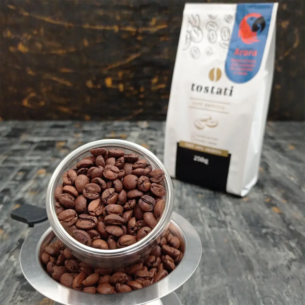 Café Especial Tostati close grãos 2025 arara
