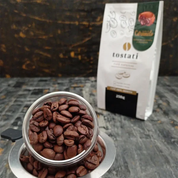 Café Especial Tostati close grãos 2025 bala de caramelo